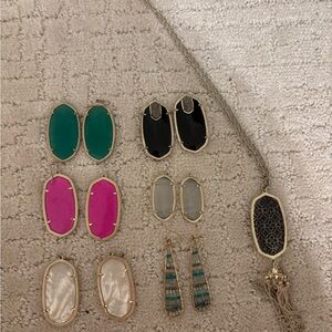 Kendra Scott Green and Black Earrings Elegant Jewelry